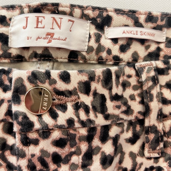 New 7 for all Mankind animal print skinny jeans size 14 - Picture 8 of 10
